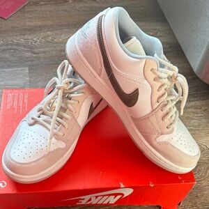 Nike Cream and Brown Low-Top Sneakers
